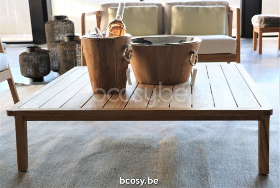 Jardinico ANTIBES Seau-à-glace-champagne Extérieur Rond Ø30 Teak.