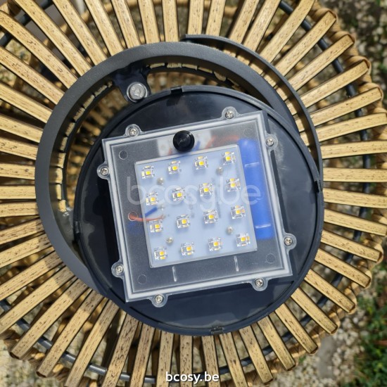 Jardinico ARCQ Eclairage Pour Parasol À Leds Oval Ø48x60H Grand Straw.