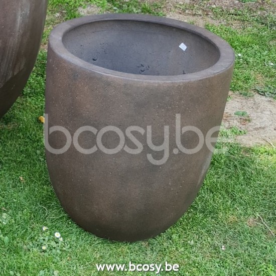  Jardinico CUMINO Runder Pflanzentopf Und Blumentopf Für Draußen Ø50x60H Klein Ruggine.