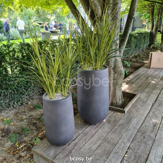 Jardinico CURVO Runder Pflanzentopf Hoh Caffé.