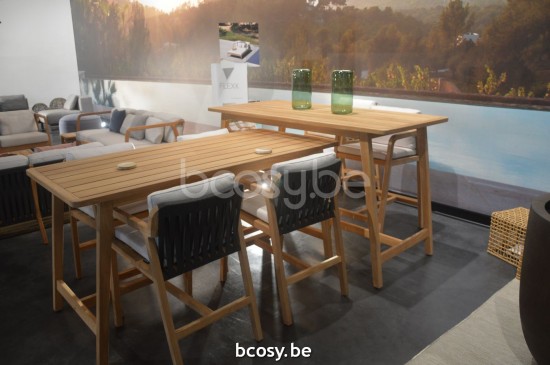  Jardinico FLEXX Rechteckiger Bar Tisch 180x90 170x80 Teakholz.