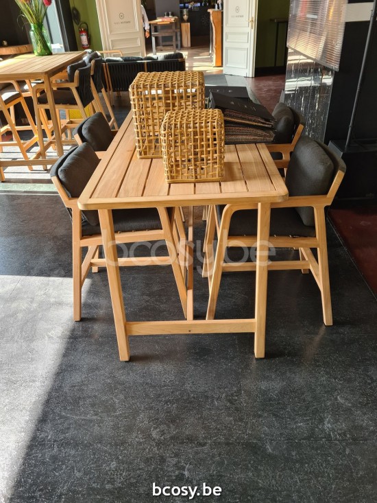 Jardinico FLEXX Table de comptoir 180x80 Rectangulaire 170x80 Teck.