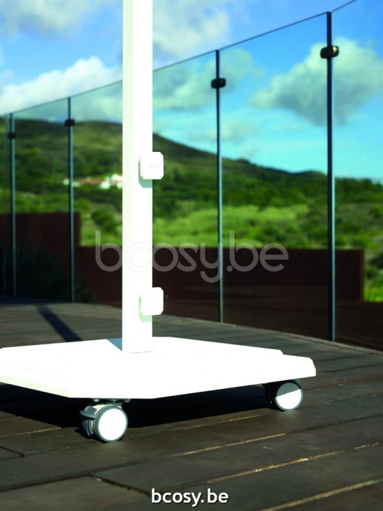 Jardinico JCP102 230x230 Quadratischer Ampelschirm Weisser Mast Stoff Pearl Sunbrella Plus Marine.