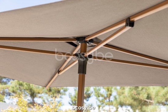 Jardinico JCP102 230x230 Parasol À Mât Central Mât Teck Alu Toile Cotton Sunbrella Plus Marine.