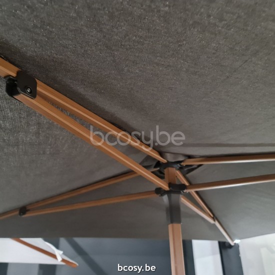 Jardinico JCP102 230x230 Parasol À Mât Central Mât Teck Alu Toile Umber Sunbrella Plus Marine.