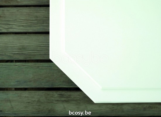 Jardinico JCP201 400x400 Square Centerpost Parasol Pole White Canopy Cotton Sunbrella Plus Marine.