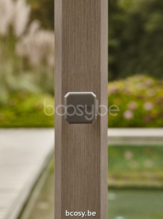 Jardinico JCP301 300x300 Parasol Deporté Mât Cappuchino Alu Toile Umber Sunbrella Plus Marine.