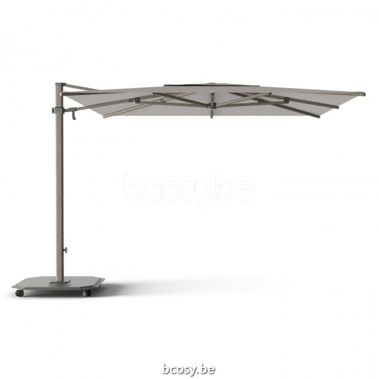 Jardinico CARACTERE JCP301 300x300 Square Sidepost Cantilever Free Pole Mast Floating Parasol 3x3 Pole Mast Post Cappuccino Structured Powder Coated Aluminium| Canopy-fabrics Umber Sunbrella Plus Mari.