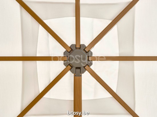 Jardinico CARACTERE JCP301 300x300 Square Sidepost Cantilever Free Pole Mast Floating Parasol 3x3 Pole Mast Post Alu Teak Structured Powder Coated Aluminium| Canopy-fabrics Pearl Sunbrella Plus Marine.