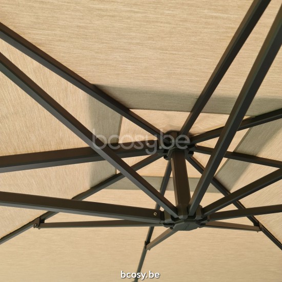 Jardinico JCP301 Parasols suspendus deportés pendants décentrés flottants à mât libre décentré.