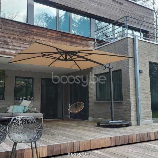 Jardinico CARACTERE JCP301 300x300 Square Sidepost Cantilever Free Pole Mast Floating Parasol 3x3 Pole Mast Post Charcoal Powder Coated Aluminium| Canopy-fabrics Cotton Sunbrella Plus Marine.