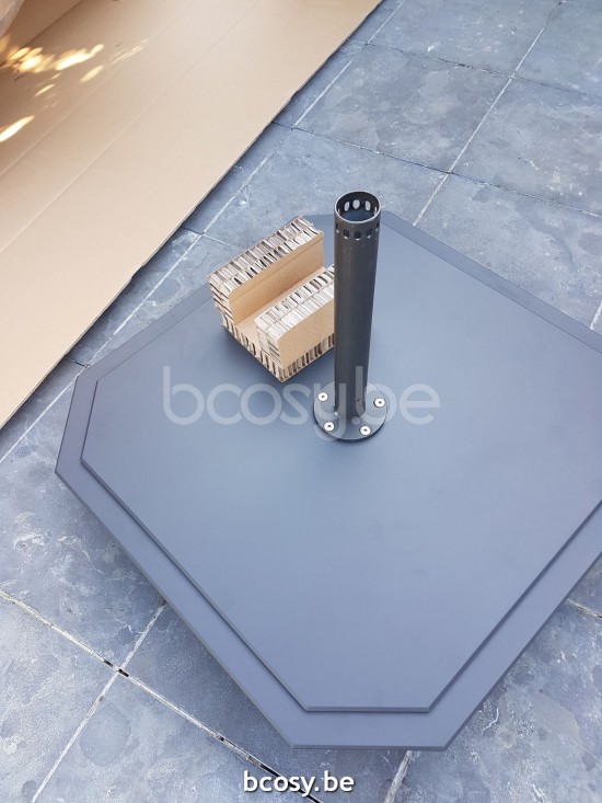 Jardinico CARACTERE JCP301 300x300 Square Sidepost Cantilever Free Pole Mast Floating Parasol 3x3 Pole Mast Post Charcoal Powder Coated Aluminium| Canopy-fabrics Ice Sunbrella Plus Marine.