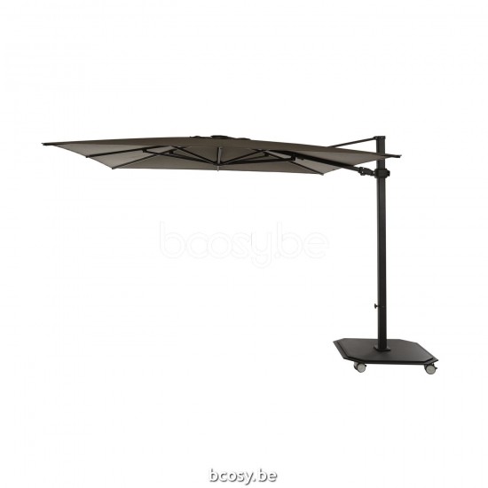 Jardinico JCP301 300x300 Vierkante Vrijhangende Parasol 3x3 Mast Antraciet-charcoal Doek Onyx Sunbrella Plus Marine UFJCP.301 CARACTERE.