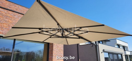 Jardinico JCP301 300x300 Square Cantilever Parasol Pole Black Canopy Cotton Sunbrella Plus Marine.