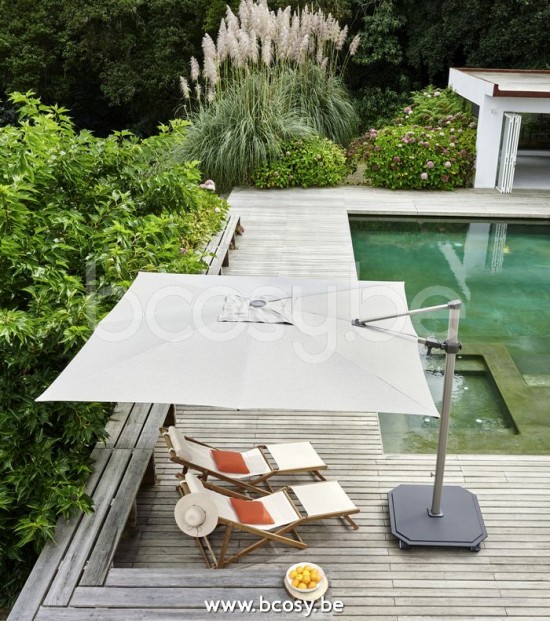 Jardinico JCP302 Parasols suspendus deportés pendants décentrés flottants à mât libre décentré.