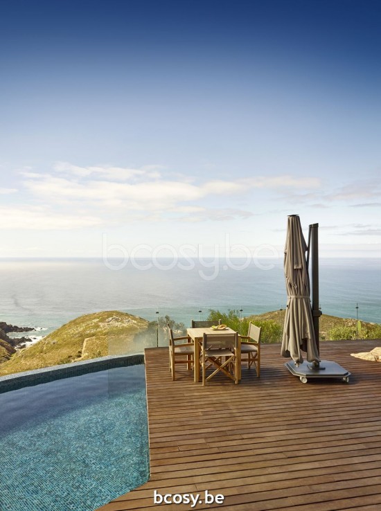 Jardinico JCP401 370x370 Quadratischer Freiarmschirm Anthrazit Mast Stoff Umber Sunbrella Plus Marine.