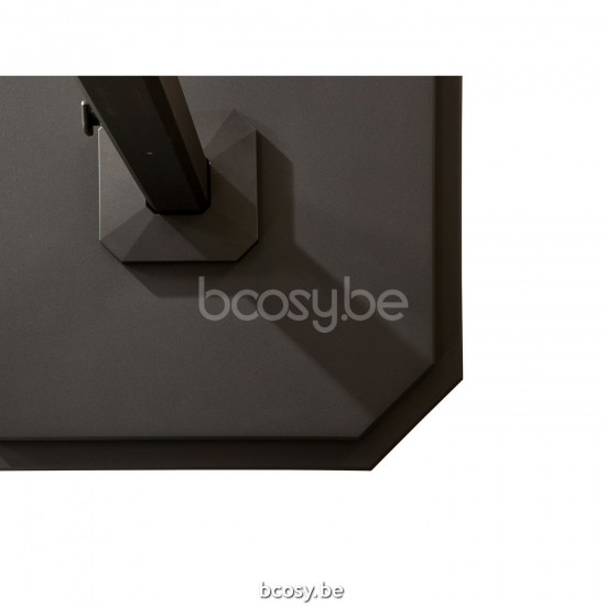 Jardinico JCP402 300x425 Rectangular Cantilever Parasol Pole Cappuccino Canopy Cotton Sunbrella Plus Marine.