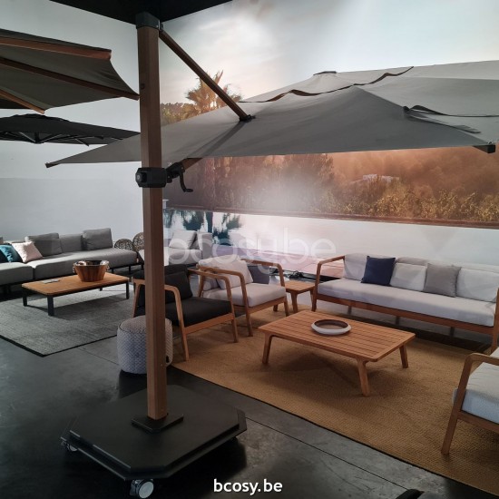 Jardinico JCP402 Parasols suspendus deportés pendants décentrés flottants à mât libre décentré.