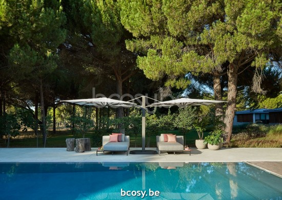 Garten.ag Brandstores Jardinico24 JCP601 Zentralmast Freiarmschirme Kombination 2 Frei Hängende Sonnenschirme-2x300x300-2x3x3-A31-C003.