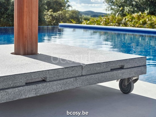 Jardinico LIMA Quadratischer Parasolfuss 300 kg Silk Grey Granite.