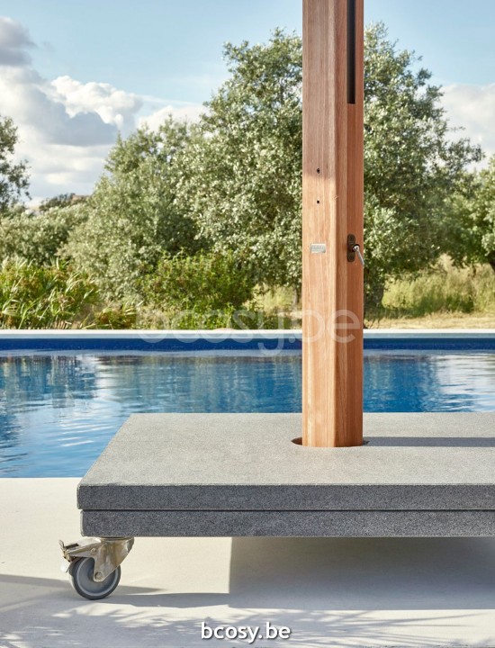 Jardinico LIMA Square Parasol Base Foot Stand 300 kg Silk Grey Granite.