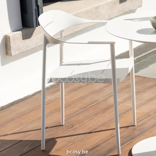 Jardinico KUDOS BISTRO Armchair White Powder Coated Aluminium.