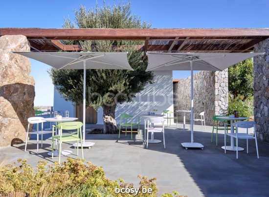 Jardinico KUDOS BISTRO Fauteuil Aluminium Thermolaqué En Blanc Mat.