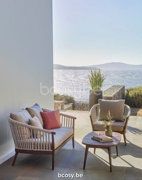  Jardinico LEGNA Loungesessel 1s Sable Teakholz - cream Cream.