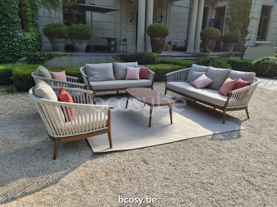 Jardinico LEGNA Lounge Sofa Sable Teak - cream Cream.