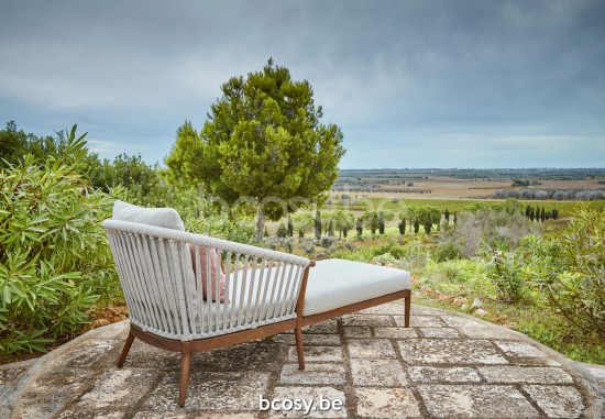 Jardinico LEGNA Chaise Longue Sable Teck - cream Cream.