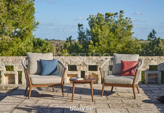 Jardinico LEGNA Rectangular Sidetable Ellipse Sable Teak.