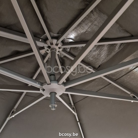  Jardinico LIMA 400x400 Quadratischer Freiarmsonnenschirm Freiarmschirm 4x4 Sonnenschirmmast Anthrazit Pulverbeschichtetes Aluminium| Sonnenschirmbespannung-bezug-tuch-stoff Steel Sunbrella.