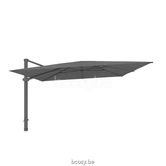 Jardinico LIMA 400x400 Vierkante Vrijhangende Parasol 4x4 Mast Antraciet-charcoal Doek Steel Sunbrella.