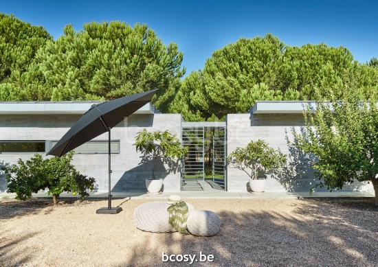 Jardinico LUCCA Square Parasol Base Lucca Light 35 Kg Anthracite concrete.