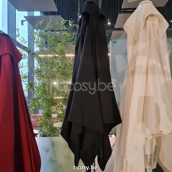 Jardinico MALIBU 200x200 Square Central Pole Centerpost Parasol Umbrella 2x2 Pole Mast Post White Powder Coated Aluminium| Canopy-fabrics White Olefin.