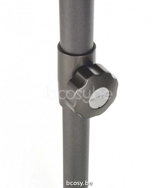 Jardinico MALIBU 240x240 Square Centerpost Parasol Pole Anthracite Canopy Speckle Olefin.