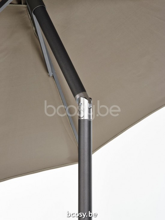 Jardinico MALIBU 240x240 Quadratischer Ampelschirm Anthrazit Mast Stoff Speckle Olefin.