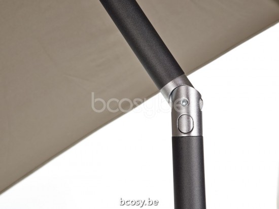 Jardinico MALIBU 240x240 Square Centerpost Parasol Pole Anthracite Canopy Dark Grey Olefin.