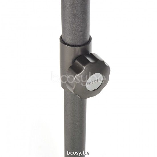 Jardinico MALIBU 240x240 Square Central Pole Centerpost Parasol Umbrella 2,4x2,4 Pole Mast Post Anthracite Powder Coated Aluminium| Canopy-fabrics Mocca Olefin.