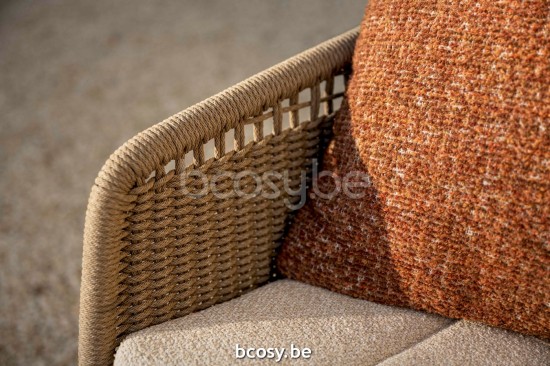 Jardinico MANI Lounge Chair 1 Seater Almond alu - Almond Rope Brulé.