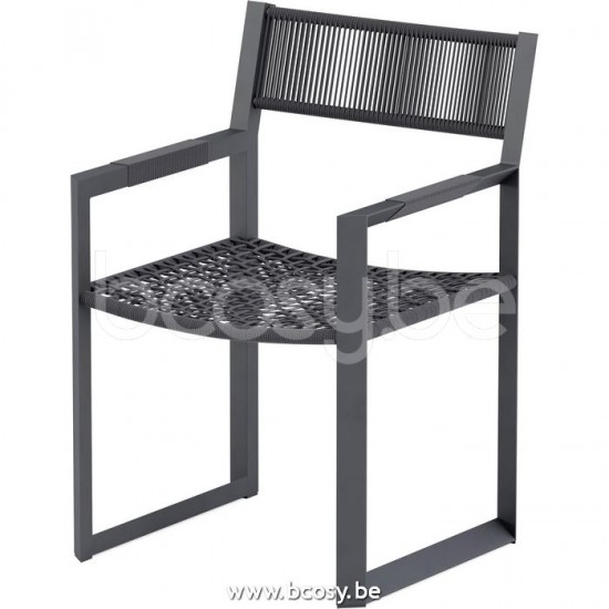 Jardinico MANTRA BISTRO Armstoel Anthracite Rope.