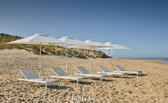 Jardinico MANTRA BISTRO Bain De Soleil Textile Blanc Et Argent.