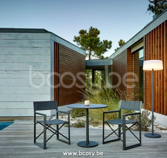  Jardinico MANTRA BISTRO Runder Bistrotisch Ø80 Anthrazit Pulverbeschichtetes Aluminium Anthracite.