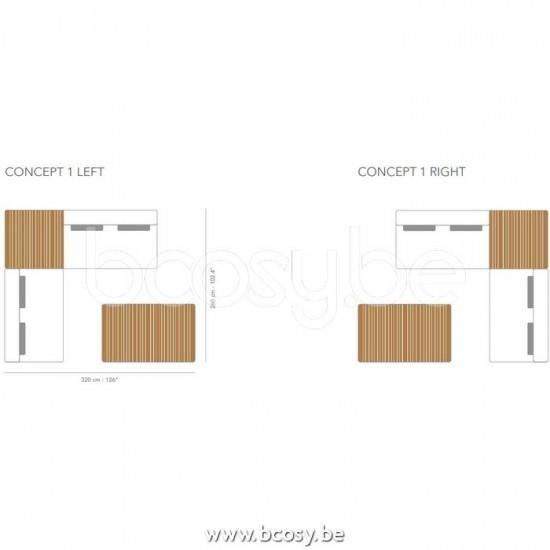 Jardinico MAUROO Concept 1 White - Teak.