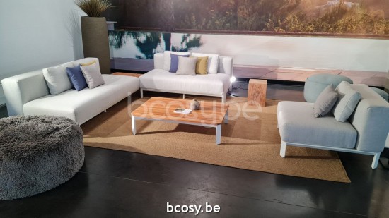 Jardinico MAUROO Long Sofa With Teak Table White - Teak Vanilla.