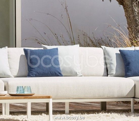 Jardinico MAUROO Sofa 2 Seater White - Teak Vanilla.