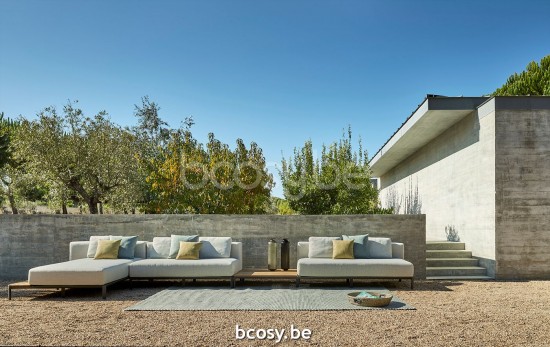 Jardinico MAUROO Sofa 2 Seater Charcoal - Teak Ash.