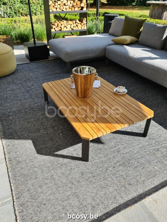 Jardinico MAUROO Rectangular Coffee Table Charcoal - Teak.