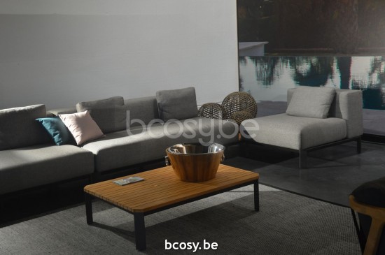 Jardinico MAUROO Canapé Sofa 1p Anthracite Et Teck Ash.