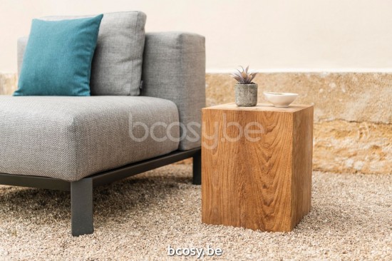 Jardinico MAUROO Canapé Sofa 1p Charbon De Bois Et Teck Ash.